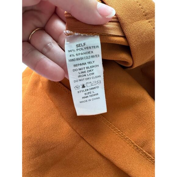 Milk & Honey Rust One Shoulder Bodycon Mini Dress Women’s Large Cocktail Party - Picture 10 of 10